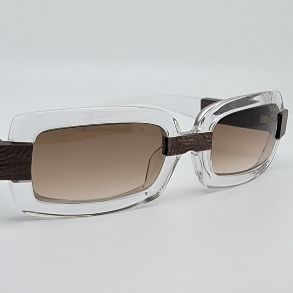 Gold & Wood Paris Zephyr 11 Crystal Tangani Frame Brown Gradient Lens Sunglasses main image 5